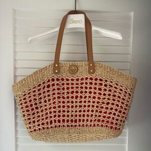 Tory Burch Straw Tote Bag